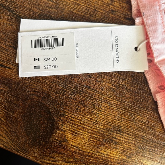 Janie and Jack Light Pink Floral Kids Hat - Picture 2 of 3